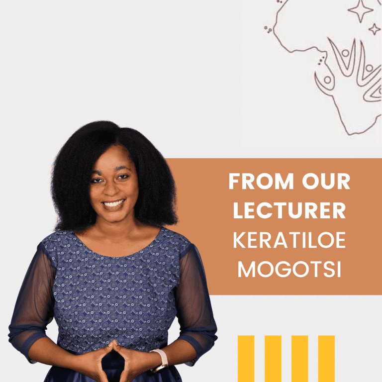 From our lecturer: Keratiloe Mogotsi