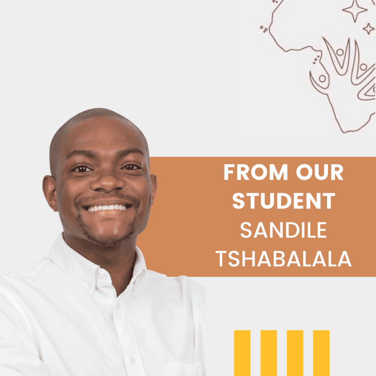 From our  student: Sandile Tshabalala